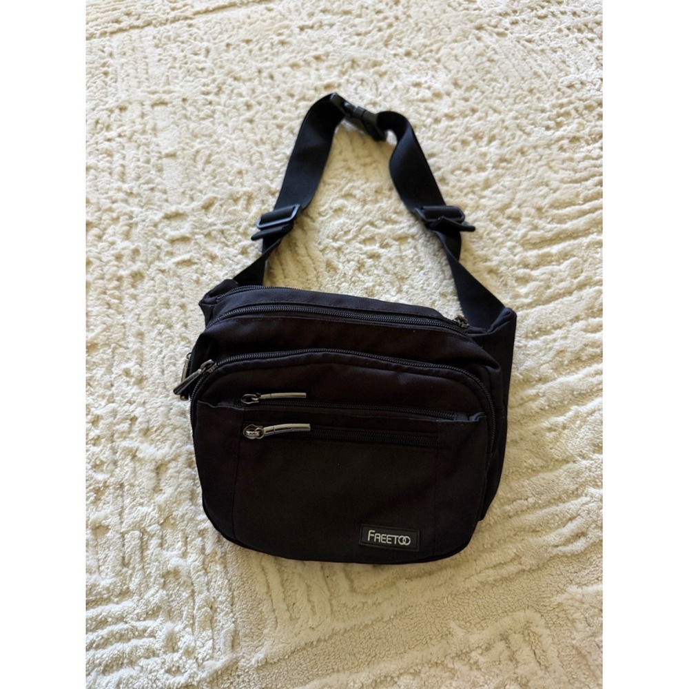 Black Crossbody Sling Bag for Men